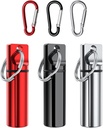 작은 소형 알약 상자 Keychain (3 팩), 알루미늄 합금 휴대용 소형 알약 조직 상자 콘테이너 Purse를 위한, 방수 금속 알약 홀더 의학 병 옥외 야영을 위한