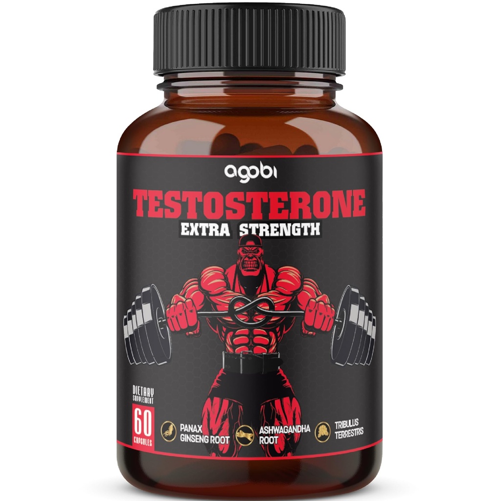 Ashwagandha, Tribulus, Ginseng & More - 11 Herbs - Strength Support - 60 Vegan 캡슐 1 개월 공급