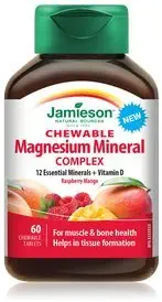 Jamieson Chewable 마그네슘 광물 단지, 60 정제