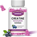 Creatine Monohydrate Gummies 남자 & 여자를 위한 5g, 근육 힘 & 근육 건축업자를 위한 Chewable Creatine Monohydrate, 에너지 지원, 비 GMO, Blueberry 풍미, 60 조사를 위한 비타민 B12