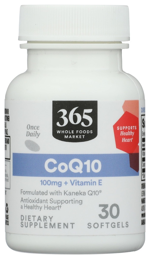 전체 식품 시장의 365, CoQ10 100 MG Plus 비타민 E, 30 조사
