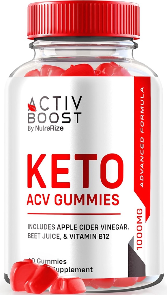 NutraRize Activ Boost Keto ACV Gummies - 고급 체중 감소를위한 Keto 보충, 최대 힘, Gomitas 리뷰 (60 Gummies)