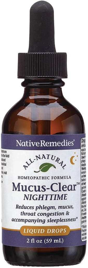원주민 구제 Mucus-Clear 야간 - Temporarily Relieves Mucus Congestion 및 평화로운 수면 지원
