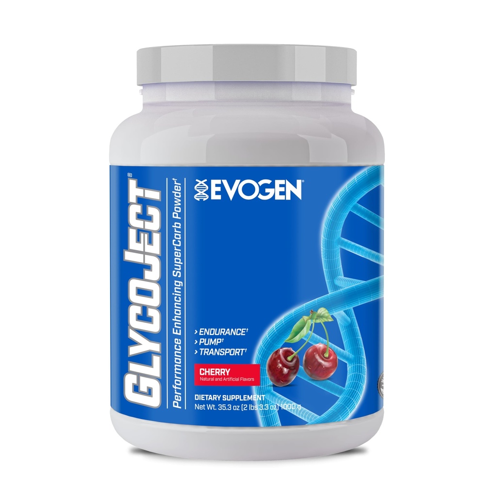 Evogen GlycoJect - Super Carb Powder | PreWorkout의 신속한 흡수 | Endurance 용 탄수화물 분말 | 남성용 포스트 운동 또는 사전 운동 분말 | Cherry | 37 서빙