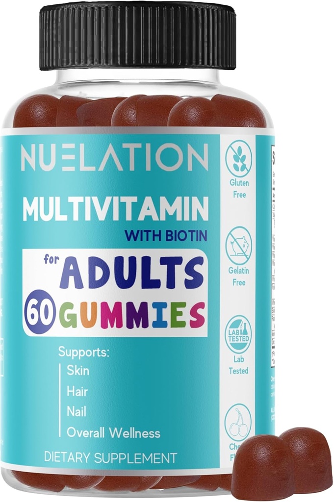남자 & 여자 Multivitamin Gummies. Biotin 5000 mcg와 잘 둥근 매일 거미 multivitamins. 비 GMO, 60 조사, 30 서빙. Immune 지원, 전반적인 웰빙을 위한 성인을 위한 다 비타민