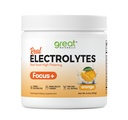 초점 + 주황색 Nootropic 전해질: Cognitive 증진, 기억, 농도를 위한 Hydration & 뇌 지원 - Citicoline, 유기 카페인, 메틸 B12 - 미국에서 만드는