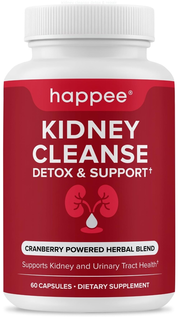 Kidney Cleanse Detox & Repair Formula – Cranberry Extract & 21 Herbs for Renal, Bladder, & Urinary Tract Health – Flush Toxins & Restore Health - 60 캡슐