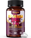 NMNH 보충교재 (Dihydronicotinamide Mononucleotide) 600mg의 NAD Resveratrol, CoQ10, Biotin & Hyaluronic 산을 가진 보충교재 | 지원 세포 에너지, 대사 & 피부 웰니스, 64의 캡슐