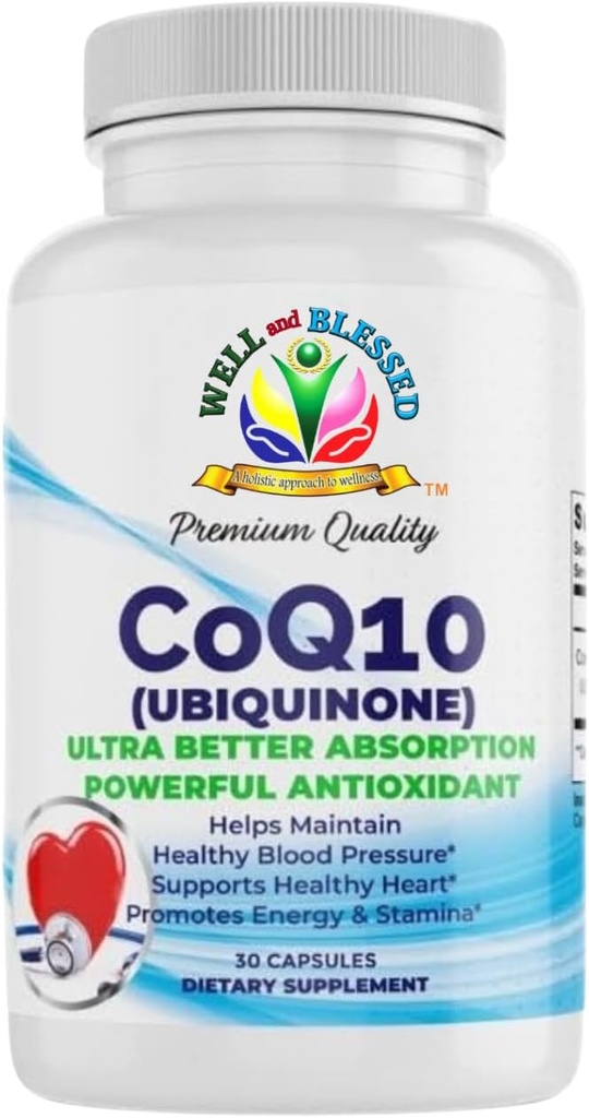 CoQ10 (Ubiquinone) - 30 캡슐 - 매우 더 나은 흡수 포뮬러 - 에너지와 체력을 촉진 - 채식주의 친화적 인 - 인공 첨가물에서 무료