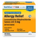 HealthCareAisle 알레르기 완화 - Levocetirizine Dihydrochloride 정제 USP, 5 mg, 160 정제, 본래 처방전 힘 알레르기 약물, 24 시간 기복, 80 조사 (2의 포장)