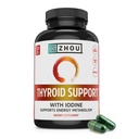 Zhou Thyroid 지원 - 아연, Iodine & Selenium, 신진 대사 건강 Thyroid Complex, Aswagandha & Kelp를 가진 산화 방지제 지원 - 120 Veggie 캡슐을 가진 여자 & 남자를 위한 갑상선 보충교재