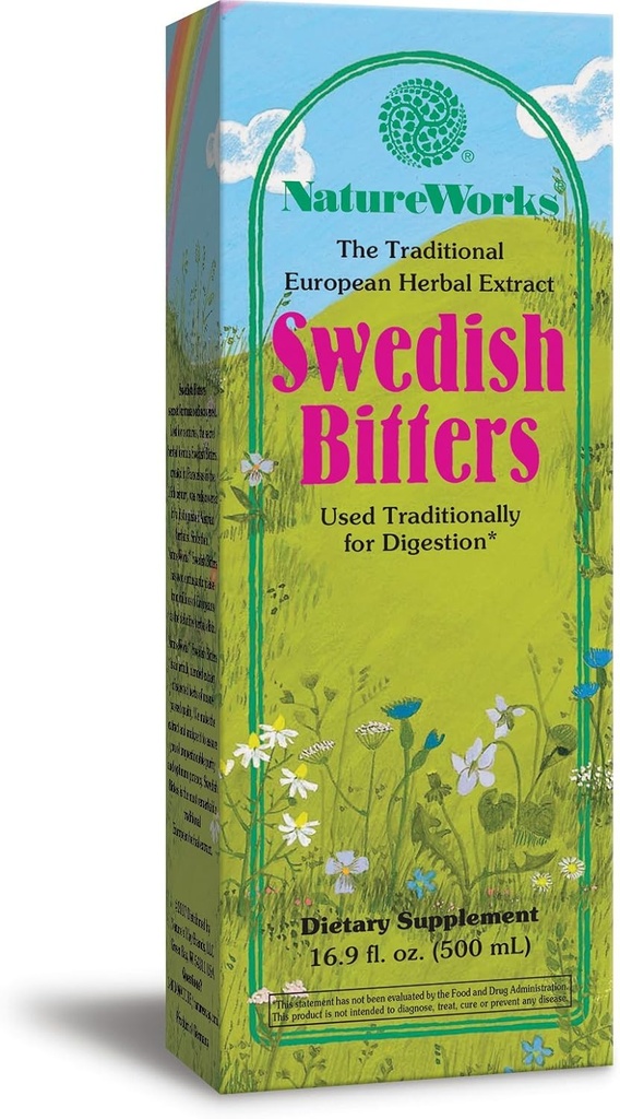 Nature's Way NatureWorks Swedish Bitters, Digestion, 16.9 유체 Ounce에 사용되는 전통 유럽 허브 추출물
