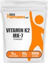 BulkSupplements.com 비타민 K2 분말 - Menaquinone 분말로 비타민 K2 MK-7 - K2 비타민 보충, 글루텐 무료, 서빙 당 9mg, 50g (1.8 oz) (1의 포장)