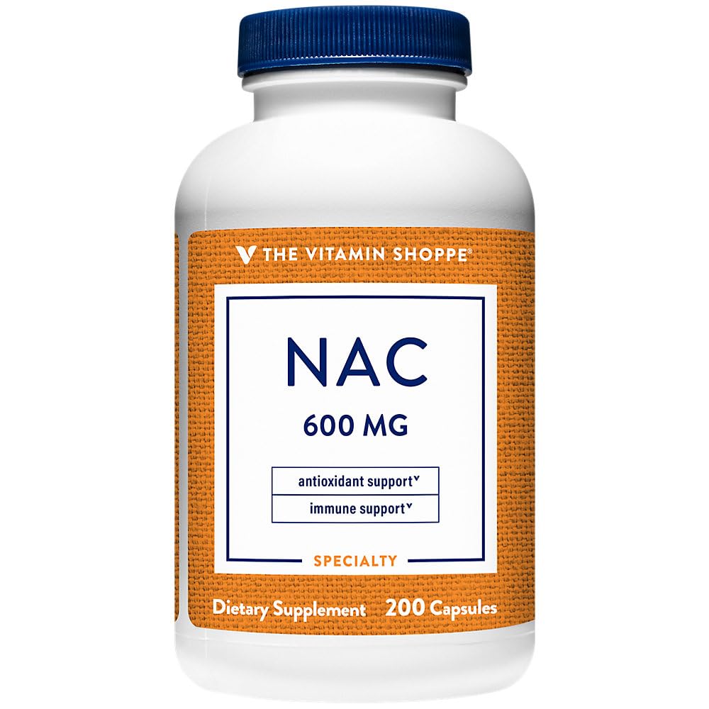 비타민 Shoppe NAC N-Acetyl-L-Cysteine - Cellucor 건강, 면역 및 항 산화 지원 - 600 MG (200 캡슐)