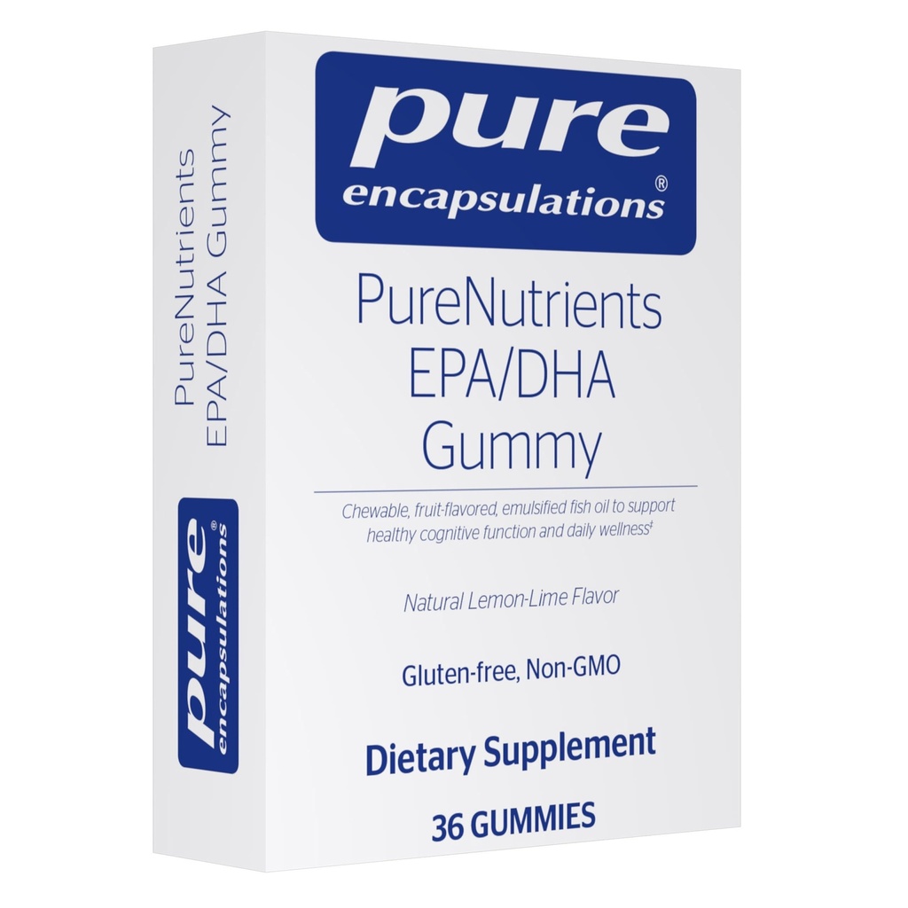 Pure Encapsulation PureNutrients EPA/DHA Gummy | 건강한 인지 기능 및 데일리 웰니스를 지원하는 거짓 소프트 체우 | 36 Gummies | 천연 레몬 - 레몬 맛