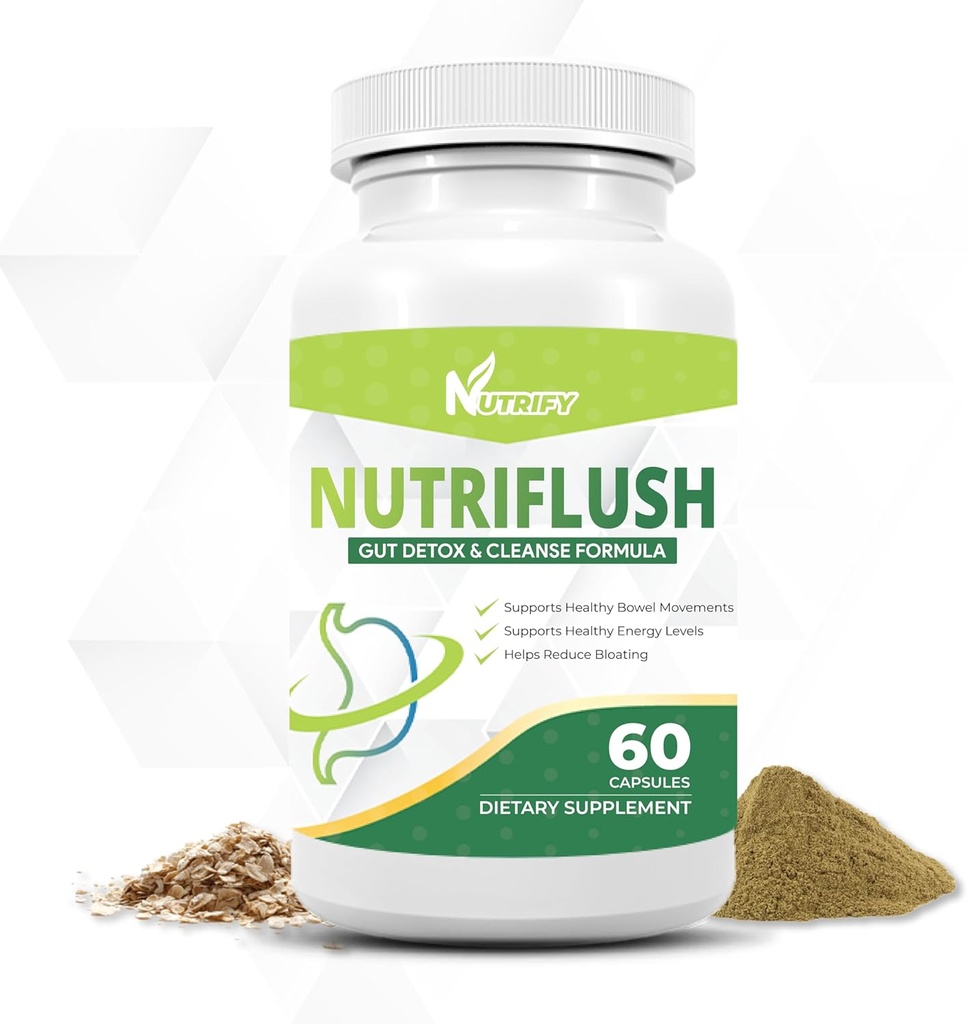 NutriFlush - 강력한 Colon Support & Gut Cleanse 공식, 높은 흡수, GMO Free, 미국에서 만든
