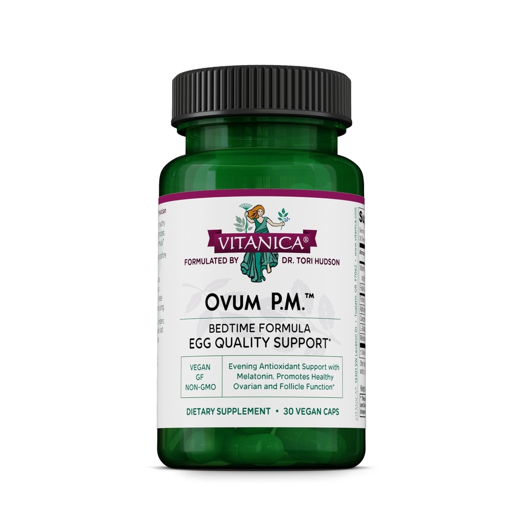 Vitanica Ovum P.M. - 비타민 D3, 알파 Lipoic Acid & Melatonin과 계란 품질 지원 - Ovum A.M. - 여성 건강을위한 초본 다이어트 보충 - 레이디 - 30 Vegan Caps