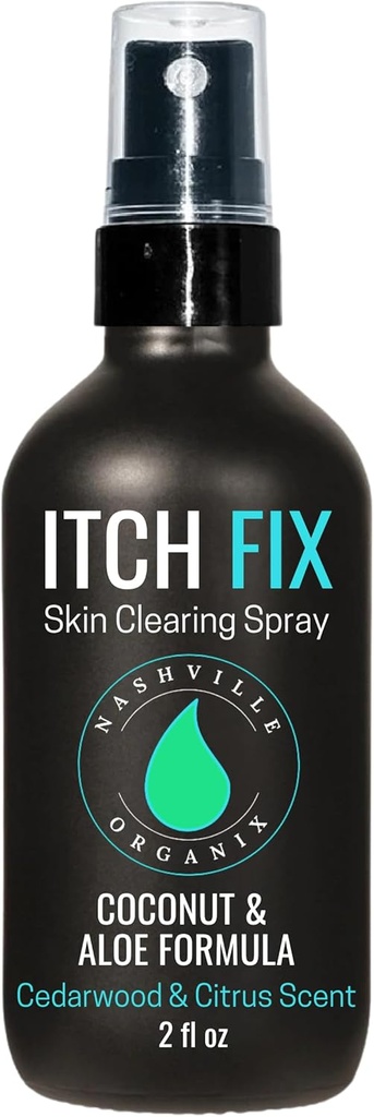 A. Itch Fix Skin Clearing Spray | Athlete's Foot & Jock Itch Solution | Groin, feet, Inner Thigh | 천연 성분 및 정유 | 냄새 제거제 4oz