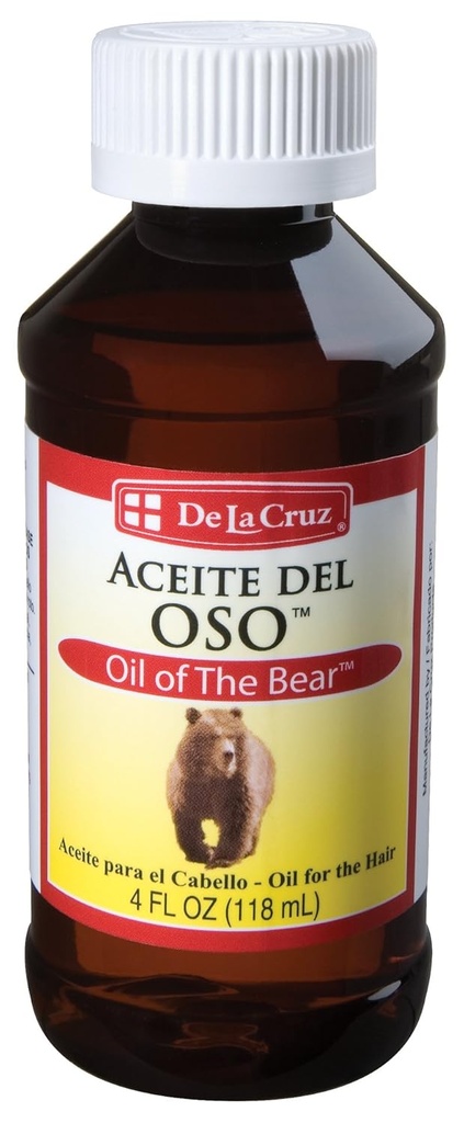 De La Cruz Oil of Bear Beard Oil for Men - 머리를위한 Grooming Brillantine, 콧수염과 Beard - Aceite del Oso