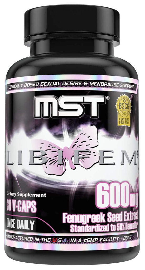 MST Libifem, Fenugreek 씨앗 추출물 캡슐, Boost Desire, Libido, Arousal 및 Satisfaction Plus Menopause 건강 지원, 여성용 보충, 30 카운트, BSCG 인증 약물 무료.