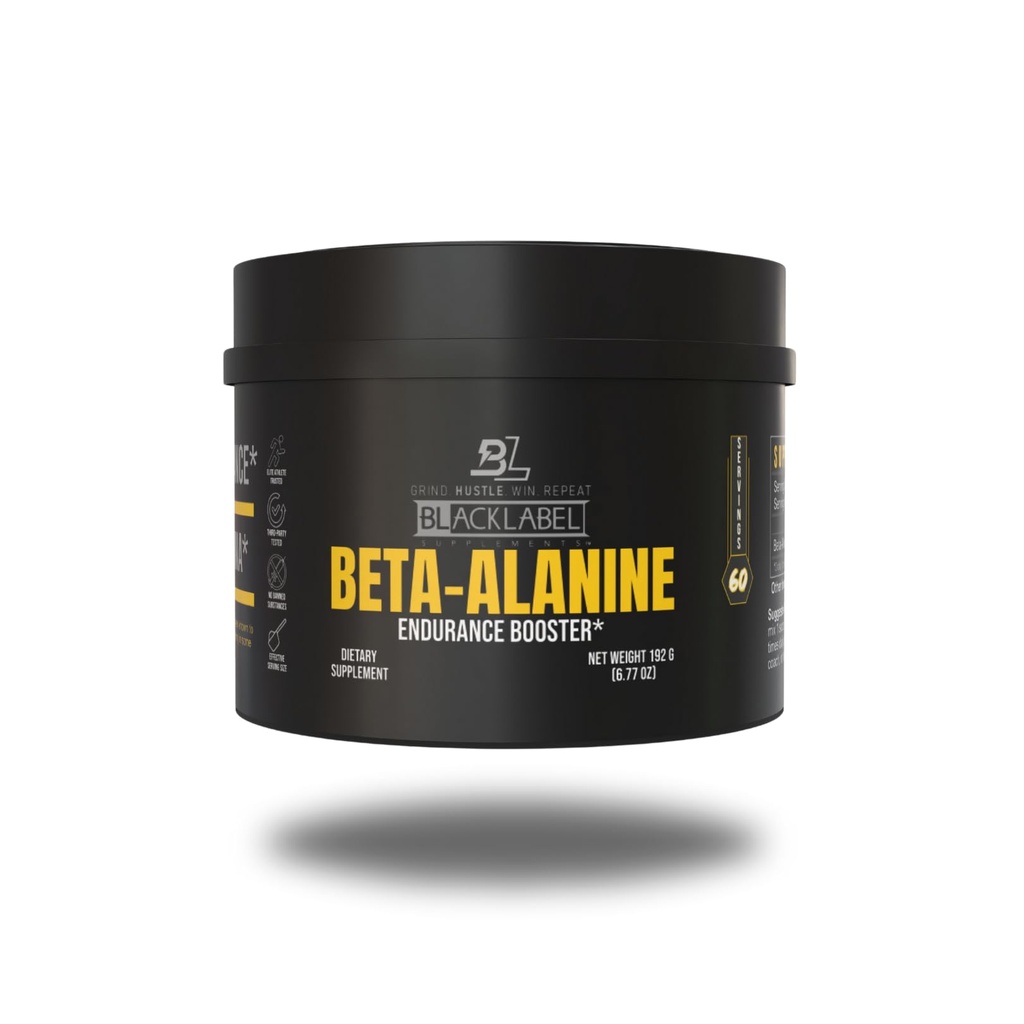 BLACKLABEL은 베타 알라닌 분말, 60 서빙 – Endurance Support, High-Intensity Training, Sprinting, Crossfit & Sports Performance에 대한 탁월한 아미노산 보충 – Caffeine-Free