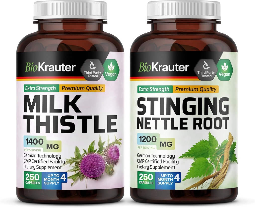 BIO KRAUTER 우유 이틀 250 캡슐 & 스팅 Nettle 250 캡슐