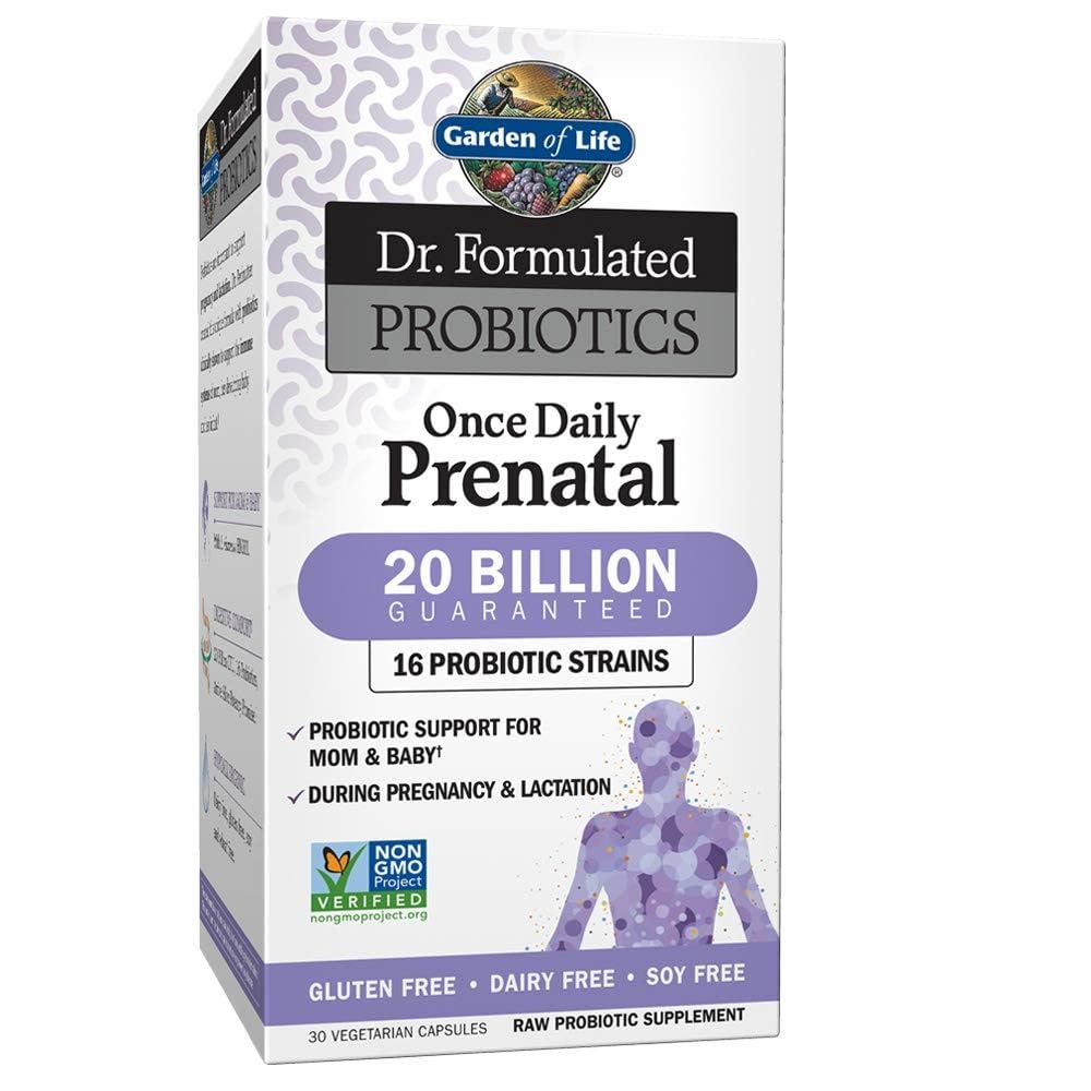 생명 박사의 정원. 공식화 된 Probiotics 한 번 매일 Prenatal - Acidophilus & Bifidobacteria Probiotic 지원 엄마 & 아기 - 글루텐, 낙농 및 콩 무료 - 30 카운트 채식 캡슐