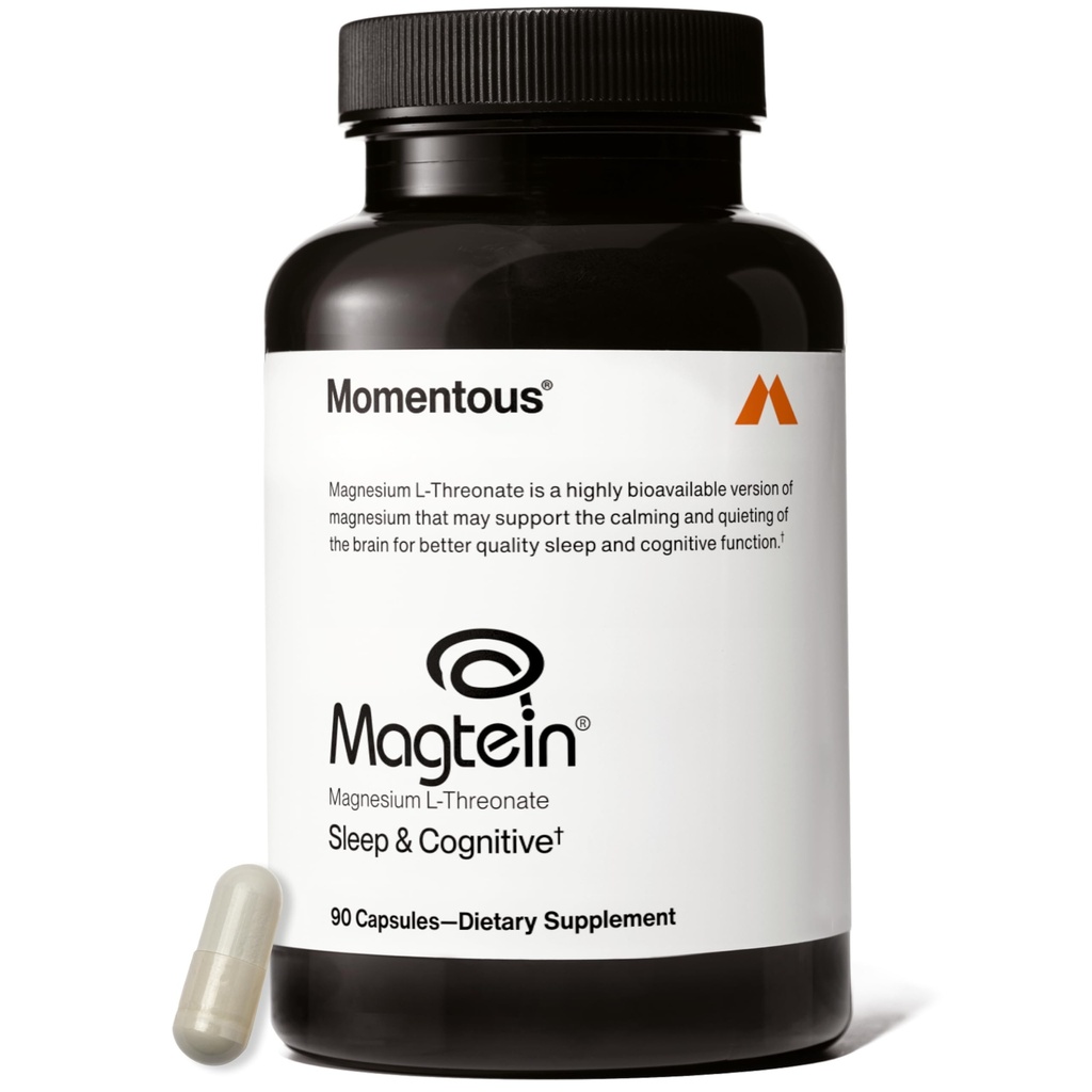 순간 Magtein 마그네슘 L-Threonate - 두뇌 및 휴식 지원 보충교재 - Boosts Cognitive 기능 & 수면 질 - 스포츠를 위해 증명되는 NSF -145 mg - 30의 서빙