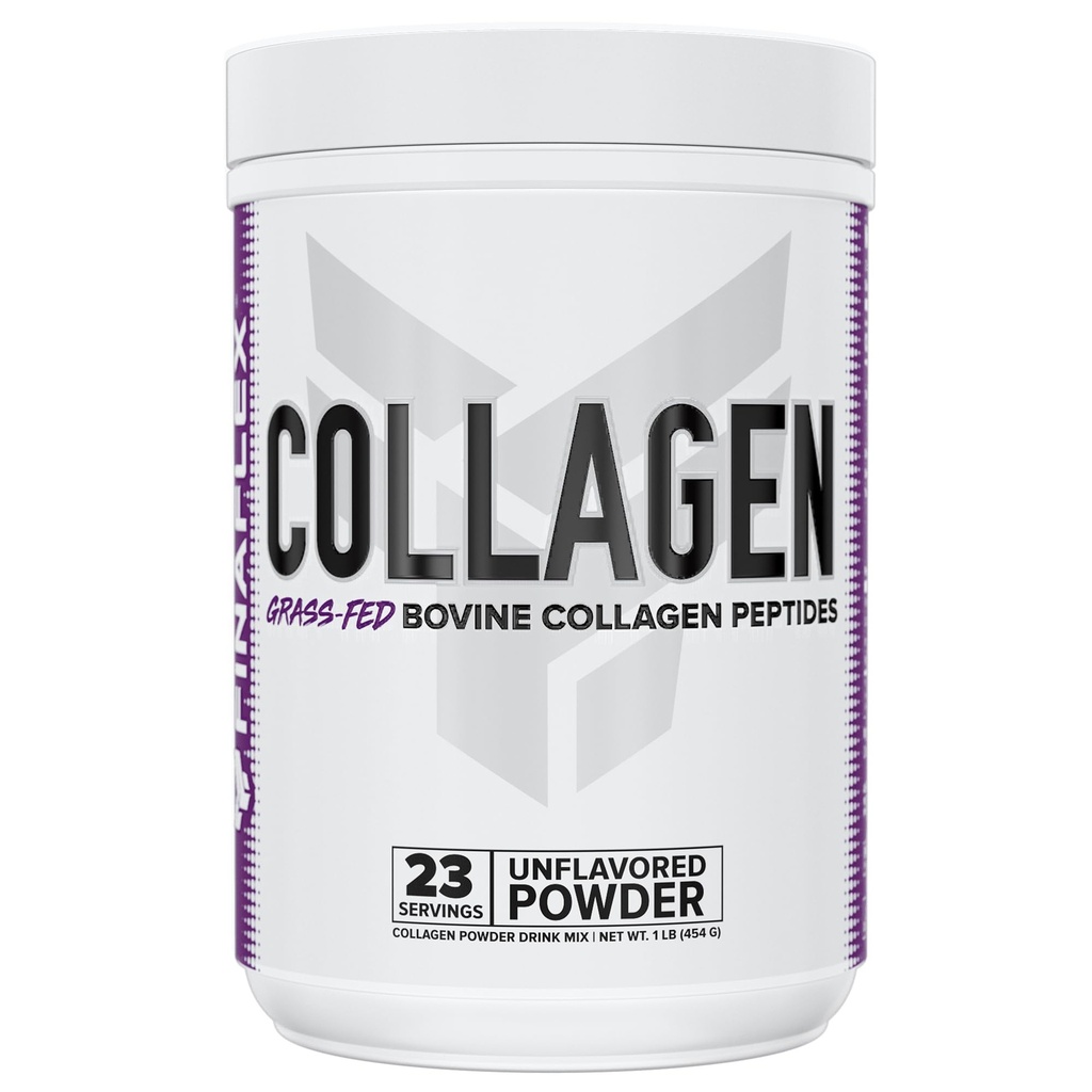 FINAFLEX Pure Collagen, Unflavored - 1 lb - 머리, 피부, 손톱 및 관절 지원 - 19g of Grass-Fed Bovine Collagen Peptides Per 서빙 - 23 서빙