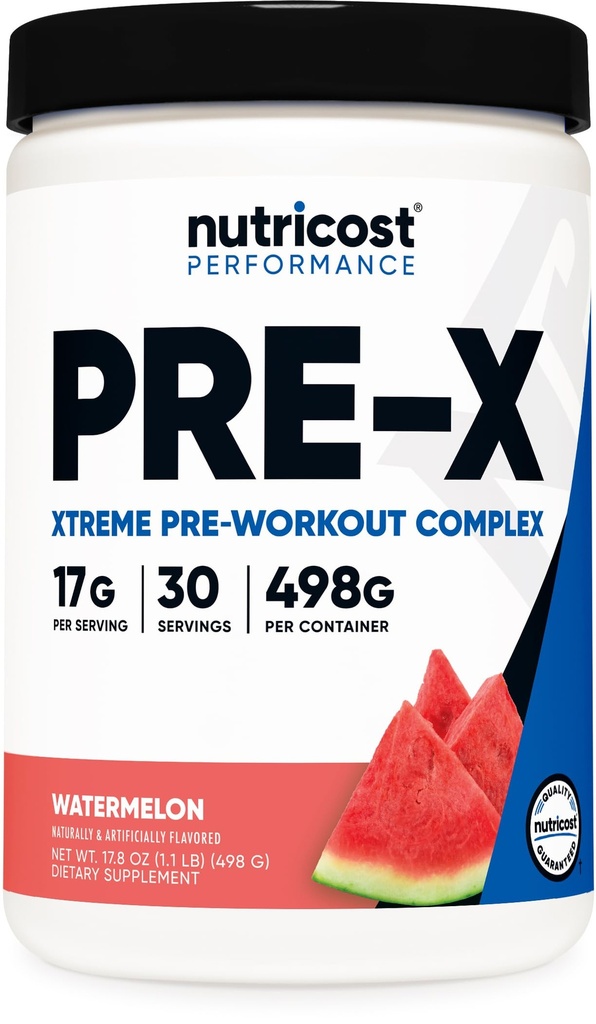 Nutricost 사전 운동, 수박, 30 서빙, 채식, 비 GMO 및 글루텐 무료 (Pre-X)
