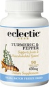 Eclectic Institute 익지않는 신선한 동결 건조된 비 GMO 심황과 고추 | 90 CT (430 mg)