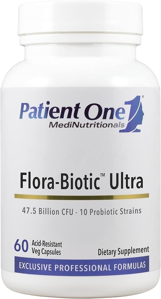 환자 One Flora-Biotic Ultra | Probiotic Supplement to Support Balanced Intestinal Flora* | 47.5 Billion CFU Plus 10 Probiotic Strains | 60 캡슐