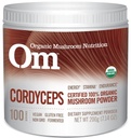 Om 유기 버섯 Superfood 분말, Cordyceps, 100 서빙, 에너지 및 내구시간 지원 보충교재, 7.05 Ounce (1의 포장)