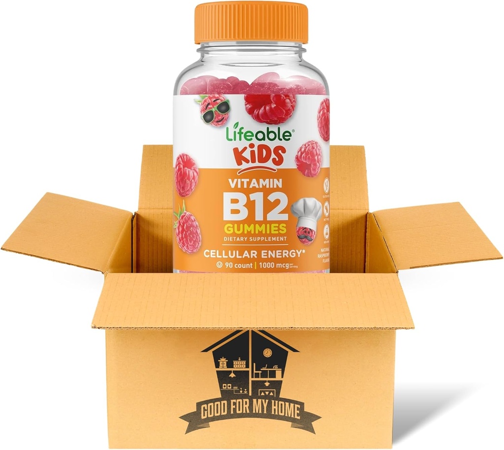 비타민 B12 Gummies 번들. 1개의 병 90 ct Lifeable 아이 비타민 B12 Gummies를 포함합니다. 규정식 보충교재, 글루텐 자유로운, 비 Gmo 및 Chewable B12 비타민 Gummies. 내 홈 박스에 좋은 온다!