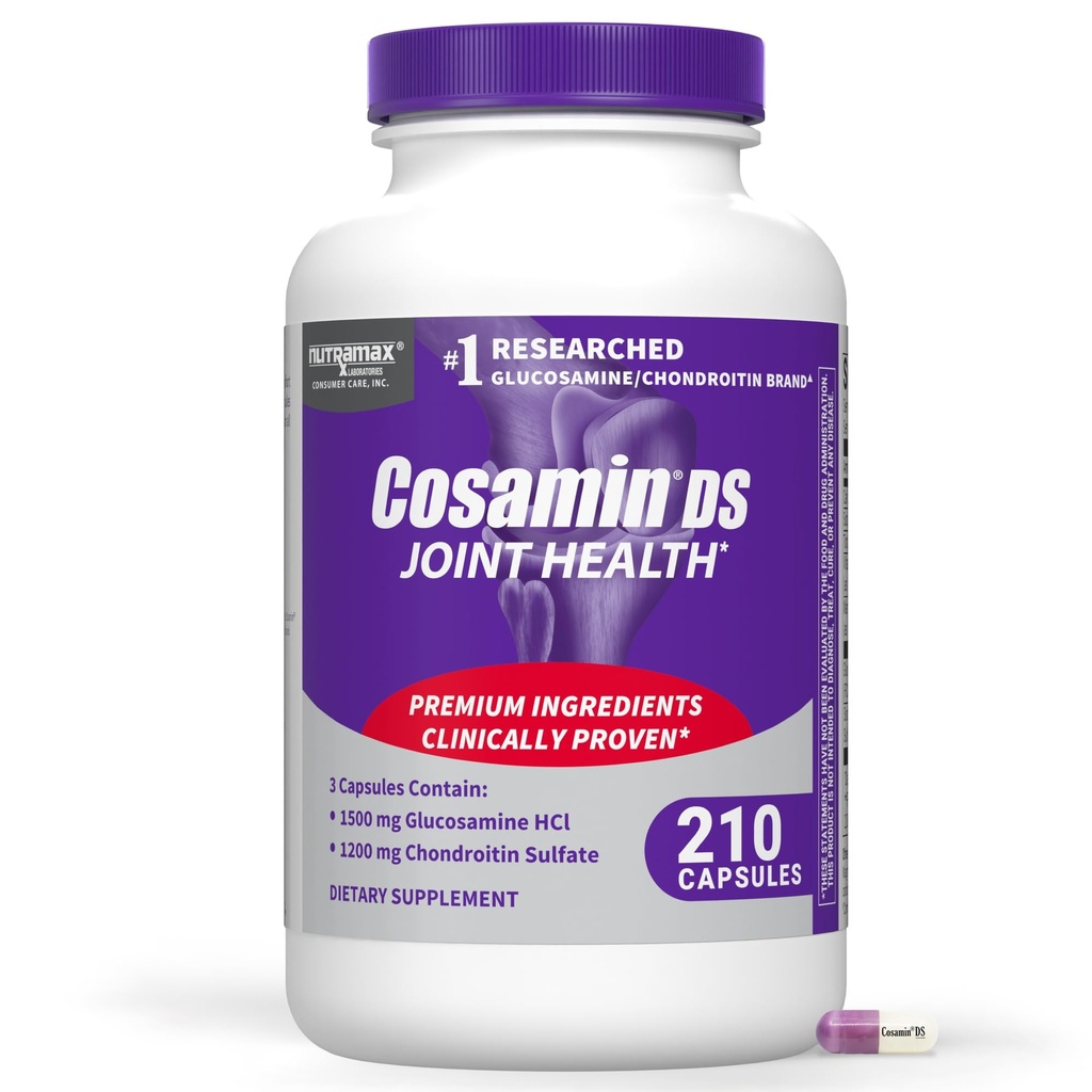Nutramax Cosamin® DS 합동 건강 보충교재 Glucosamine & 남성 & 여성 합동 건강을 위한 Chondroitin, 210의 캡슐