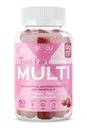 SUKU Teen Girl Multivitamin Gummies - 비타민 A, B12, C, D3, E, Biotin & 아연 - 피부, 에너지, 면역 및 뼈 건강을 위한 설탕 자유로운 채식 보충교재 – 체리 맛 – 60 조사