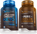 Herbtonics Apple Cider Vinegar 캡슐 플러스 Keto BHB | 여성 및 남성을위한 지방 버너 및 체중 감량 보충 - 프리미엄 Ceylon Cinnamon 캡슐 - 효과적인 Cinnamon 알약은 웰빙을 강화