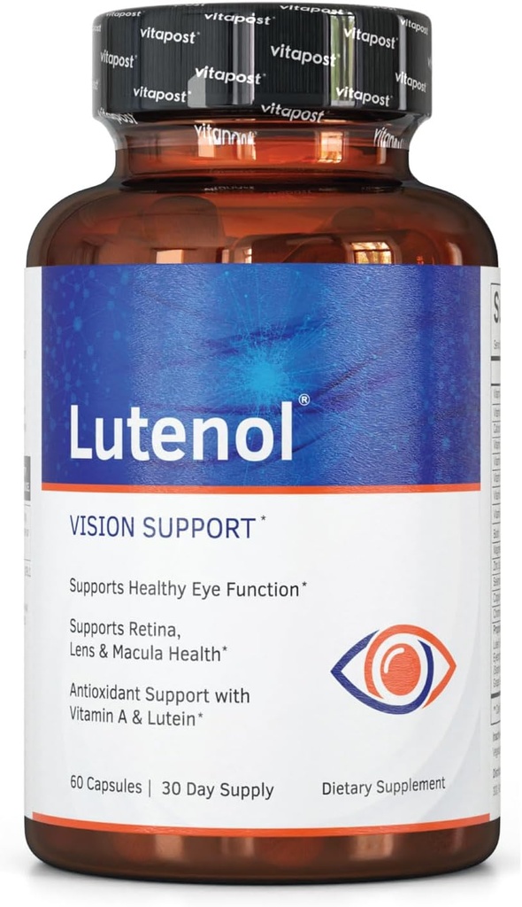 | 자연적인 시각 지원은 눈 비타민, Lutein & Zeaxanthin, 비타민 A & 아연을 가진 보충, 렌즈 & Macula 건강 지원합니다. 60 캡슐