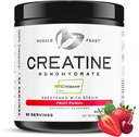 근육 Feast Creapure 크레아틴 Monohydrate 분말, Vegan Keto 친절한 글루텐 자유로운 섞기, 근육 회복 보충교재, 근육 성장을 위한 크레아틴, 맛 있는 크레아틴, 자연적인 과일 펀치 300g에 쉬운