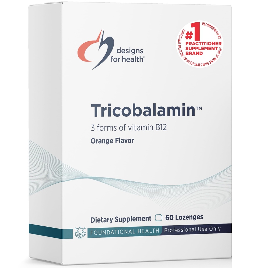 건강 B12 Tricobalamin Lozenges에 대한 설계 - 3000mcg 트리플 B12 빠른 용해 정제 Methylcobalamin, Adenosylcobalamin + Hydroxocobalamin - 자연 오렌지 맛 (60 Lozenges)