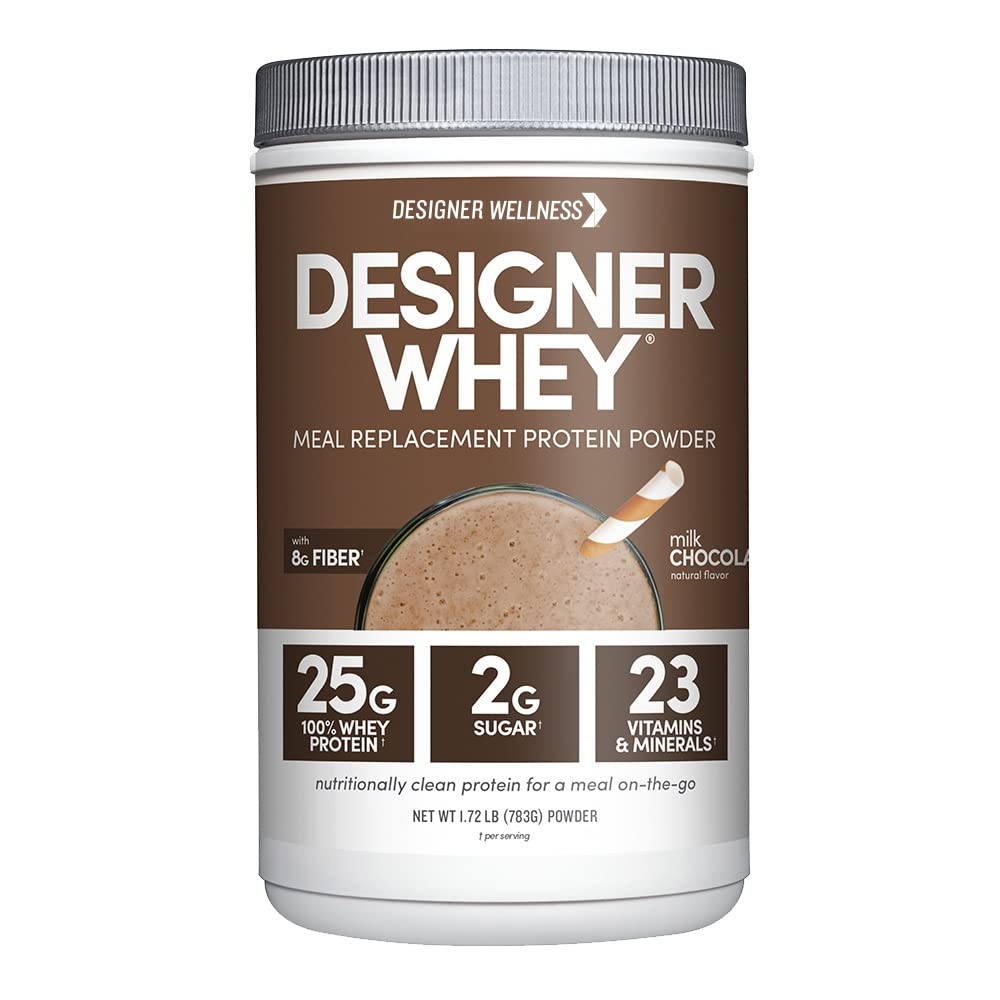 디자이너 웰빙, 디자이너 Whey Protein Meal Replacement Powder, Organic Superfood Complex Carbs, 비타민, 미네랄, 글루텐 프리, 밀크 초콜릿, 1.72 파운드