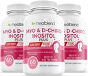 Myo & D-Chiro Inositol Plus Supplement Blend, Hormonal Balance, 건강한 Ovulation & Women, Fertility 및 임신 건강을위한 전반적인 웰빙 지원 (3 팩)