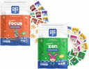 NATPAT FocusPatch (1 팩) 및 ZenPatch (1 팩) 번들 - 24 초점 강화 스티커 및 24 Calm 강화 스티커 - 화학 무료, 초점 및 무드 지원을위한 자연 구호