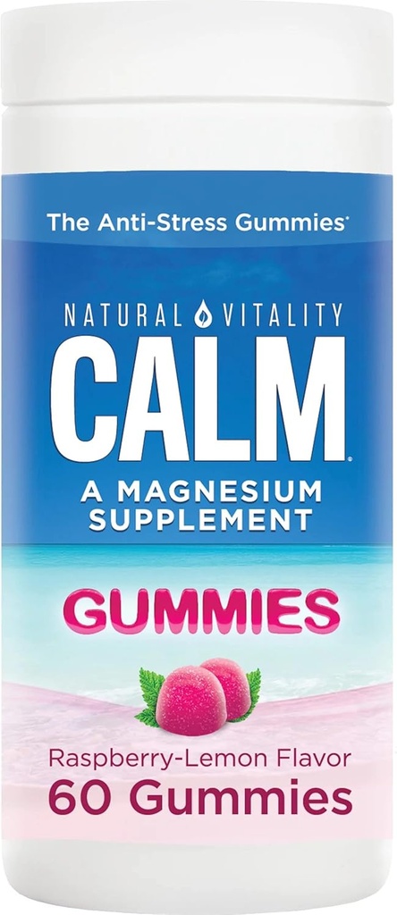 조기 Calm Gummies, 마그네슘 보충, 라즈베리 - 레몬 맛, 전통, 맛있는 Gummies : 성인을위한 자연 Vitality Calm Gummies는 라즈베리 - 레몬 맛 60 구미를 맛