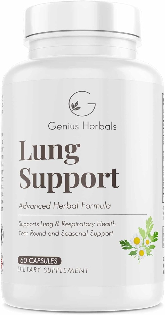 Lung Support - 더 편안하게 호흡하는 데 도움이, 년 둥근 계절 지원, Lung Cleanse & Lung Detox 공식, 60 캡슐