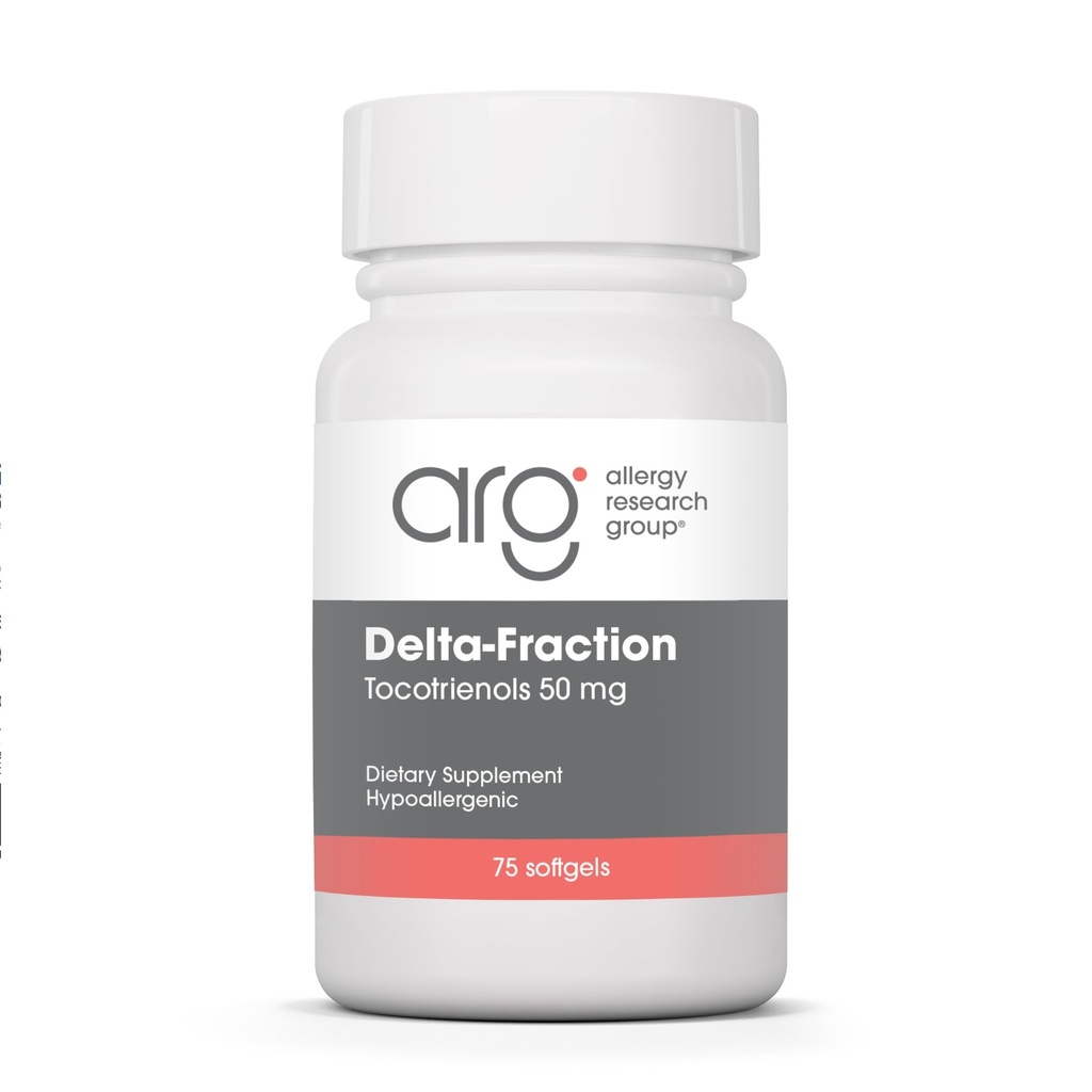 알레르기 연구 그룹 Delta-Fraction Tocotrienols 보충 - 50 mg 비타민 E, Annatto, Gamma, Tocotrienols 만, Tocopherol-Free, Hypoallergenic, Softgels - 75 조사