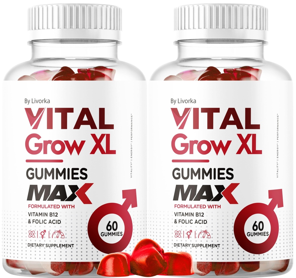 (2 팩) Vital 성장 XL 남성 Gummies - 남자의 성능 Gummies 1050MG Vital GrowXL 혼합, Vital 성장 거미 고급 Gomitas 공식, 2 개월 동안 120 Gummies