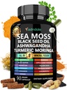 Adndale 바다 Moss 검정씨 기름 Ashwagandha Ginger 캡슐. SeaMoss 캡슐 블랙 씨앗 오일, Ashwagandha, Turmeric, Moringa, Bladderwrack, Burdock 뿌리, Manuka 꿀, Cinnamon
