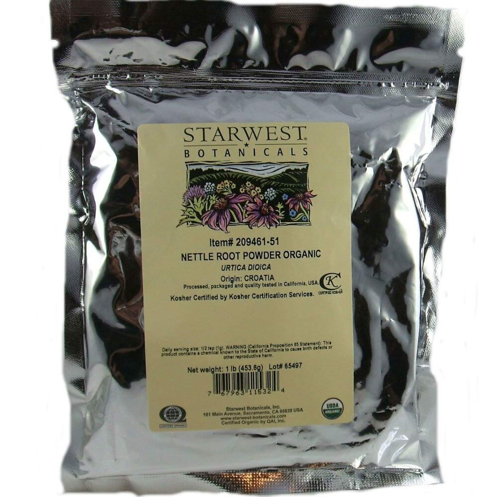 쐐기 뿌리 분말 유기 - Urtica Dioica, 1 lb, (Starwest Botanicals)